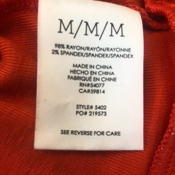 Cabi Style #5402 Red Orange Tee Shirt Tank Beautiful with gathering around sides - Picture 8 of 9